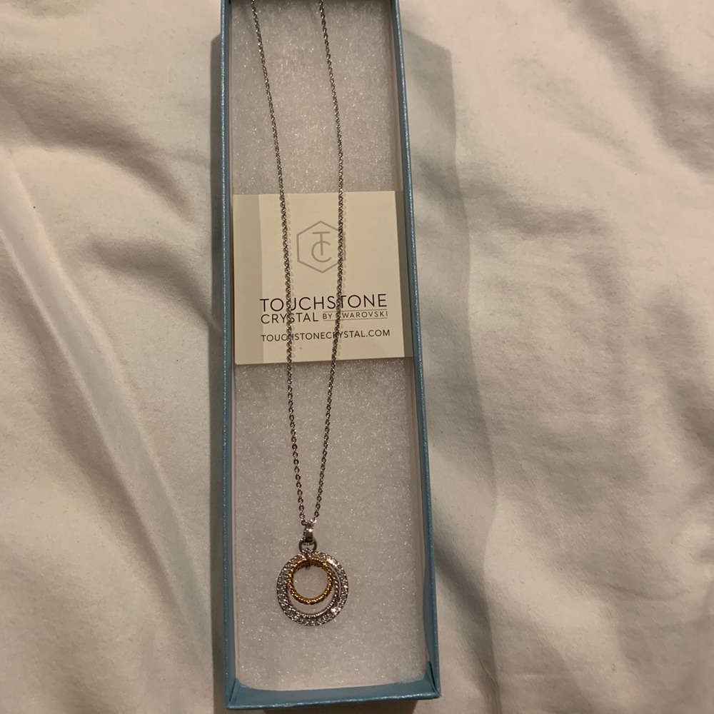 Touchstone Crystal by Swarovski two-tone necklace
